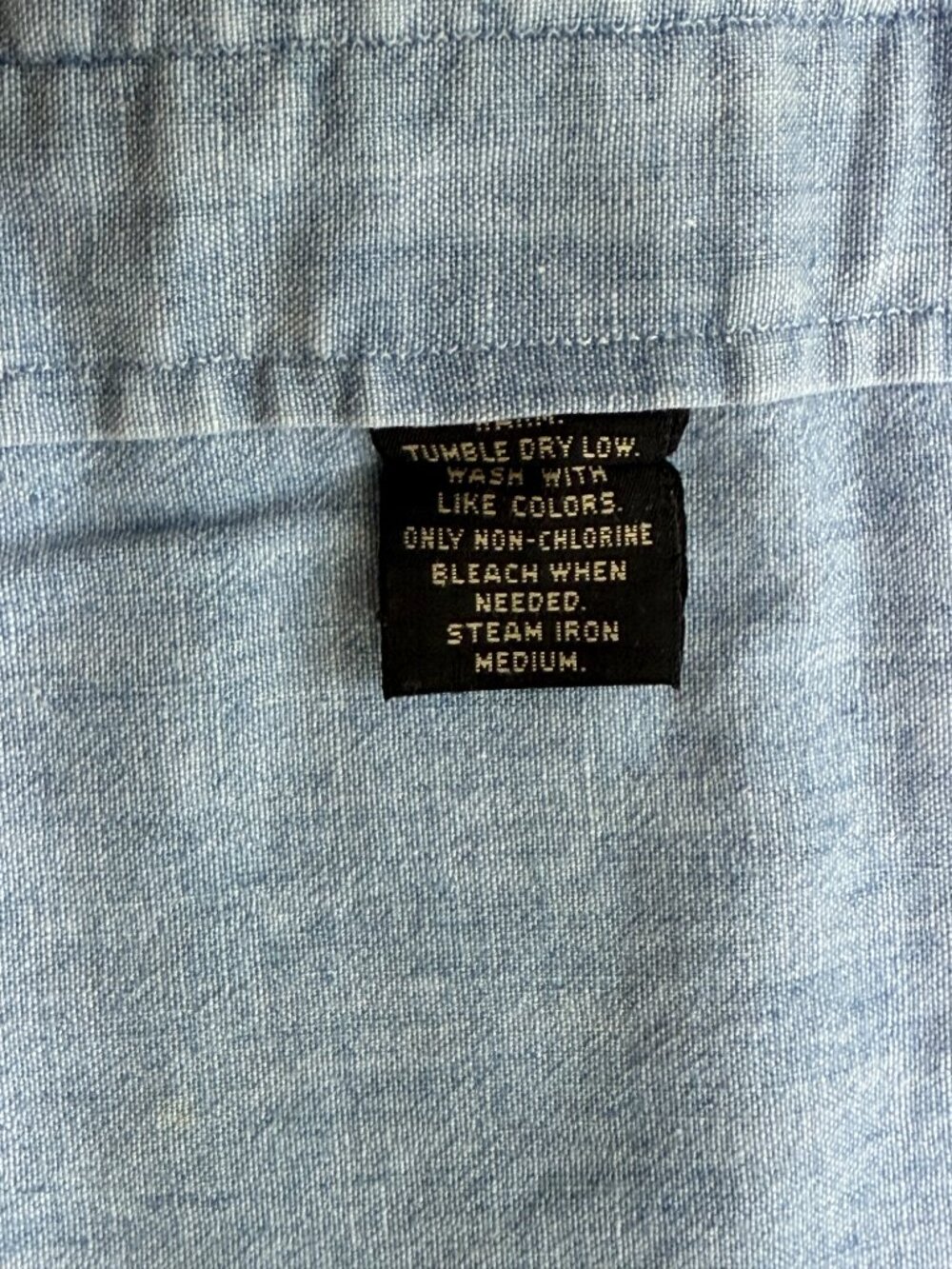 RRL Ralph Lauren Vintage Chambray Cotton Work Shirt XL Men - Picture 6 of 14